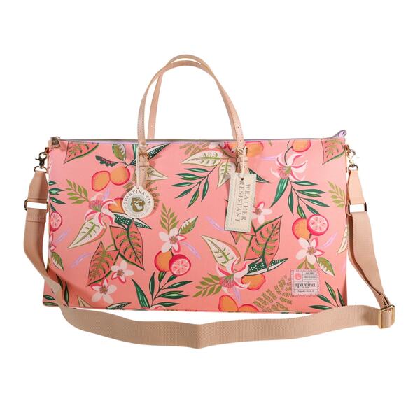 Spartina 449 Voyager Travel Duffle Bag Pink Lemonade NWT